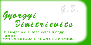 gyorgyi dimitrievits business card