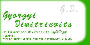 gyorgyi dimitrievits business card